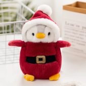 1 Set Christmas Penguin Plush Toys - Transforming Santa Hat Bird Stuffed Animals, Soft Home Decor, Ideal Gift for Friends and Family-7.65