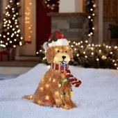 14-inch LED Holiday Living Doodle Dog Decoration Stake Light For Outdoor Christmas Decor-8.44