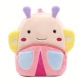 1pc Adorable Little Butterfly Design Plush Corduroy Backpack for Kids - Soft, Water-Resistant, and Durable - Perfect for School, Travel, and Outdoor Activities-8.23