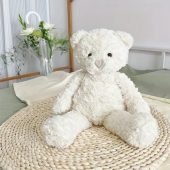 1pc Cozy White Teddy Bear Hanging Decor - Polyester Stuffed Animal, Plush Bear Toy for Home Decor, Birthday Gifts, and Holiday Decorations-10.83