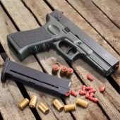 1pc Piegricdiat 1911 Colt Simulation Toy Gun - Black Plastic, Non-Electric, Safe Material, Automatic Action, Shell Ejection, Ideal for Christmas and Birthday Gifts-12.39