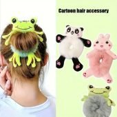 2pcs-3pcs Cute Funny Rabbit Frog Panda Cartoon Elastic Hair Ties Hair Accessories For Girls-2.56