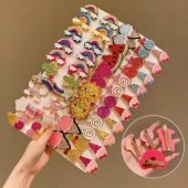 50pcs Girls Hair Accessories Colorful Cute Cartoon Hair Clips-11.81