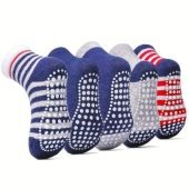 5pairs Baby Girls Non-Slip Toddler Socks Cotton Heart Print Crew Socks-6.13
