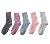 5pairs Plain Textured Mid-Calf Socks $14.90