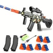 60 Darts Fully Automatic And Manual M416 Soft Dart Toy Gun, Sniper Rifle With Scope, 2 Magazines, Great For Birthday Gifts-20.70
