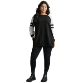 Color Block Raglan Sleeve Stretchy Sweatshirt $22.90