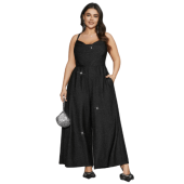 Cross Back Straps Cowl Neck Jumpsuit $28.90