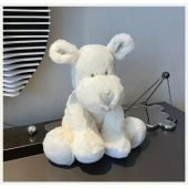 Cuddly White Dog Plush Toy - Soft Polyester Stuffed Animal, Perfect for Youngsters Play & Home Decor, Ideal Birthday or Holiday Gift, Christmas Decor-9.83