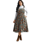 Ditsy Floral Adjustable Straps Elastic Waist Dress $31.90
