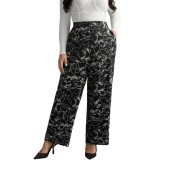 Graffiti Print Elastic Waist Wide Leg Pants 19.90