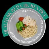 Health Kicked Chicken Rice with Lemongrass Chicken, Brown Rice, Choy Sum and Chili Sauce - REG 8.90