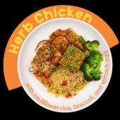 Herb Chicken with Cauliflower Rice, Broccoli & Spinach Egg (HP) - REG-8.90