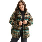 Holiday Zipper Collared Jacket $20.90