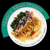 Honey Miso Prawn with Aglio Olio Linguine and Saute Veggie - REG 13.90