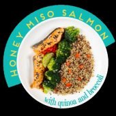 Honey Miso Salmon with Quinoa and Broccoli - REG 13.90