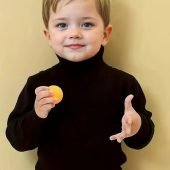 Kid's Casual Turtleneck Sweater, Cable Knit Long Sleeve Top, Boy's Clothes For Fall Winter, As Gift-12.24