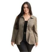 Lapel Collar Metal Detail Jacket $49.90