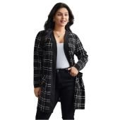 Plaid Open Front Patchwork Jacket $22.90