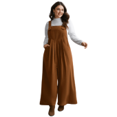 Plain Chest Pocket Pleated Jumpsuit $26.90