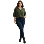 Plain Knit Texture Gathered Top $16.92