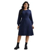 Plain Pit Strip Raglan Sleeve Sweater Dress $39.90