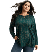 Polka Dot Contrast Round Neck T-shirt $18.90