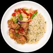Roasted Teriyaki Chicken with Brown Rice & Mix Veggies - REG-8.90