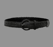 Round Buckle Plain Woven Belt $15.90