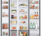 Side by Side Samsung RS57DG400EB4EO, 583 l, No Frost, Iluminare Top LED, Wi-Fi, Negru, Clasa E