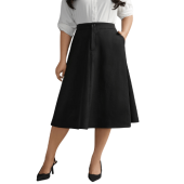 Solid Button Up Slightly Stretchy Skirt $26.90