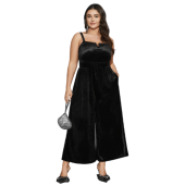 Solid Notched Straight Leg Jumpsuit $28.90