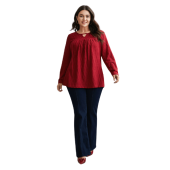 Textured Keyhole Gathered Knit Top $17.90