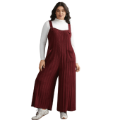Textured Pockets Straight Leg Overall$26.90