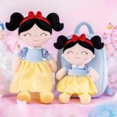 Toddler Backpack for Girls Kids Backpacks Soft Girl Toys Plush Baby Girl Gifts with Plush Princess Doll Blue 9-15.89