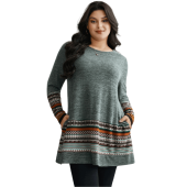 Tunic Boho Print Pocket T-shirt $19.12