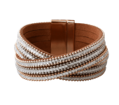 Twist Cubic Zirconia Cuff Bangle Bracelet $10.90