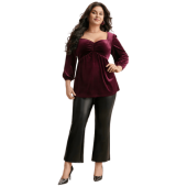 Velvet Heart Neckline Gathered Blouse $22.90